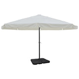 Vidaxl Parasol s prenosnim osnovnim aluminijem (belo)