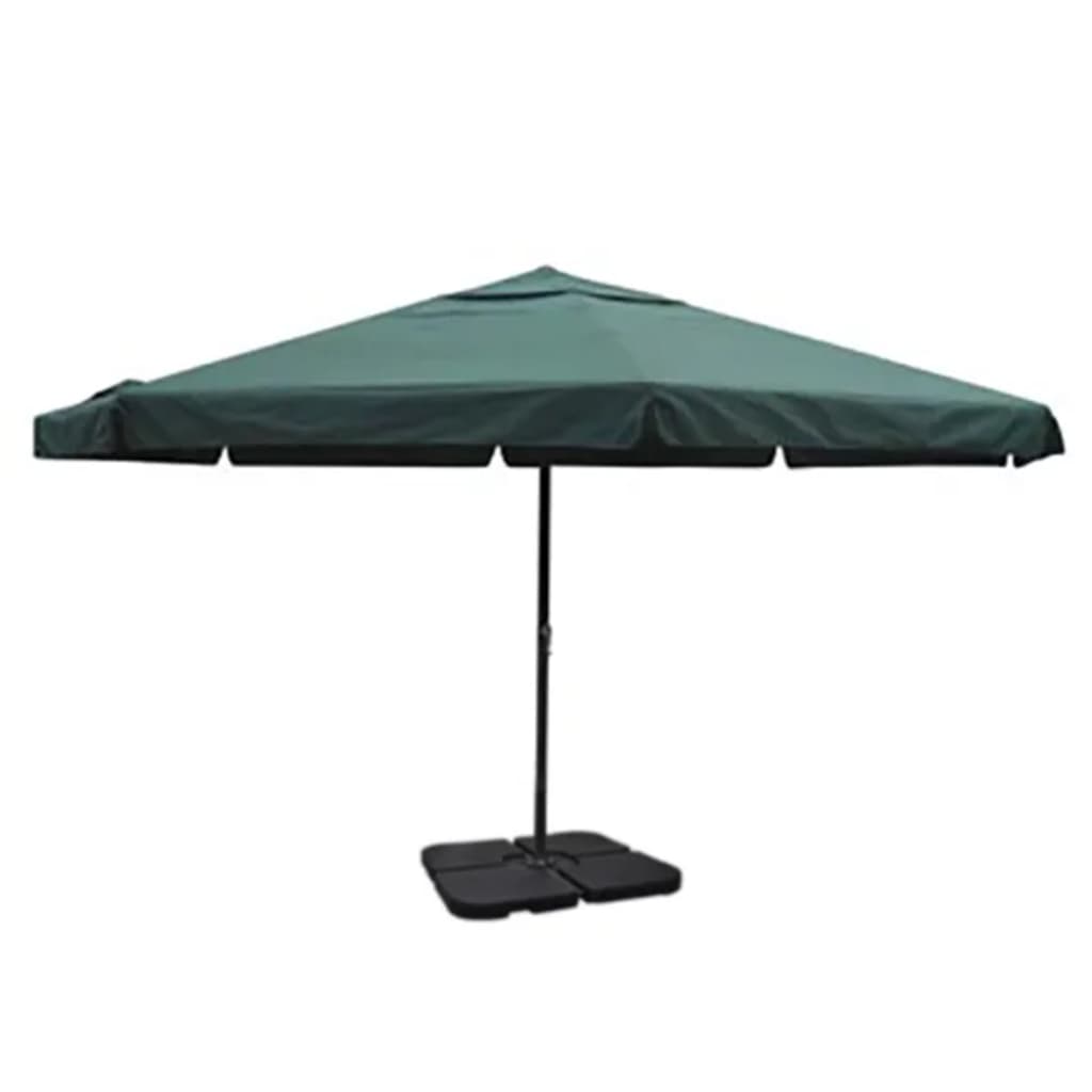 Vidaxl Parasol with portable base aluminum (green)