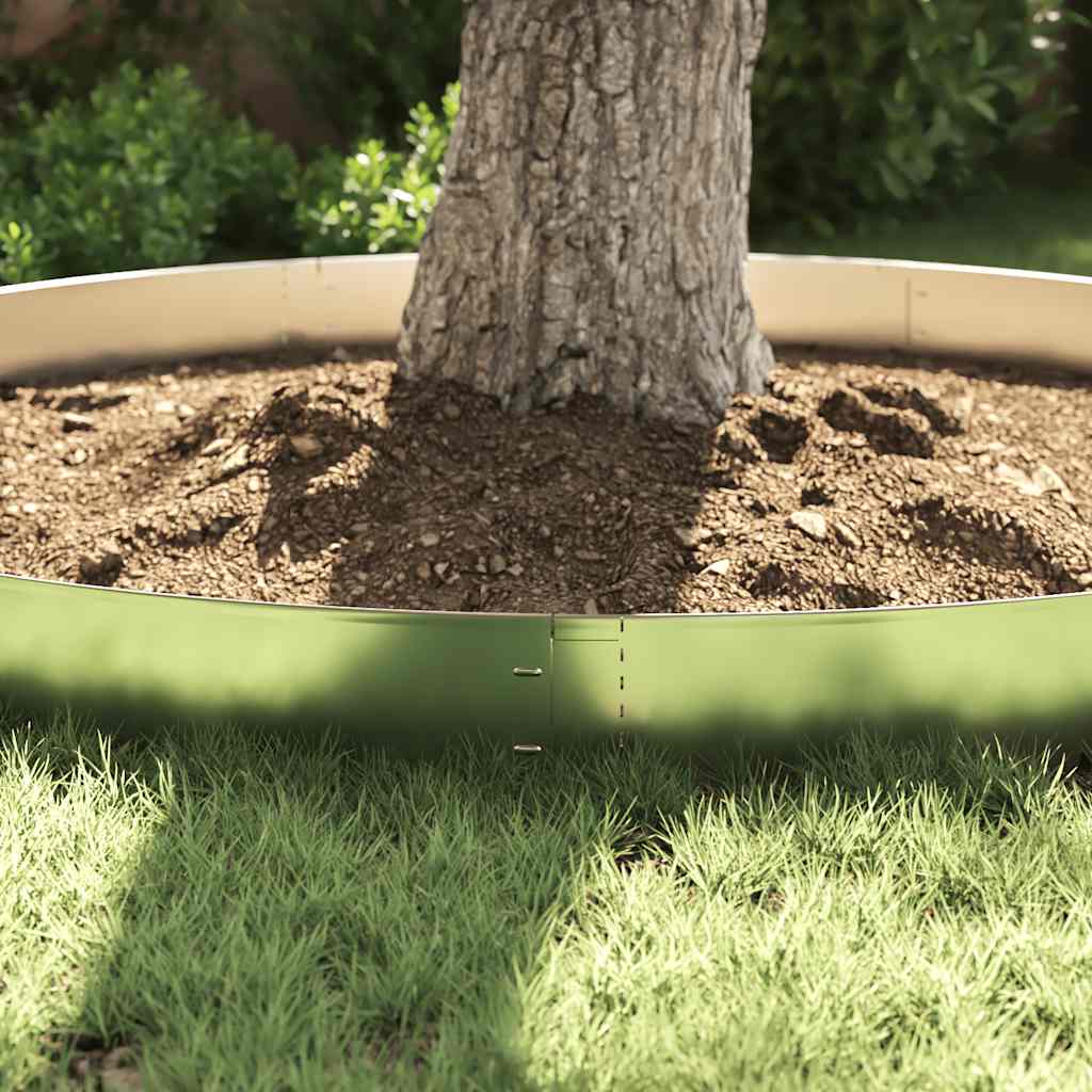 Vidaxl 20 St Grassboard Flexible 100x14 cm en acier galvanisé