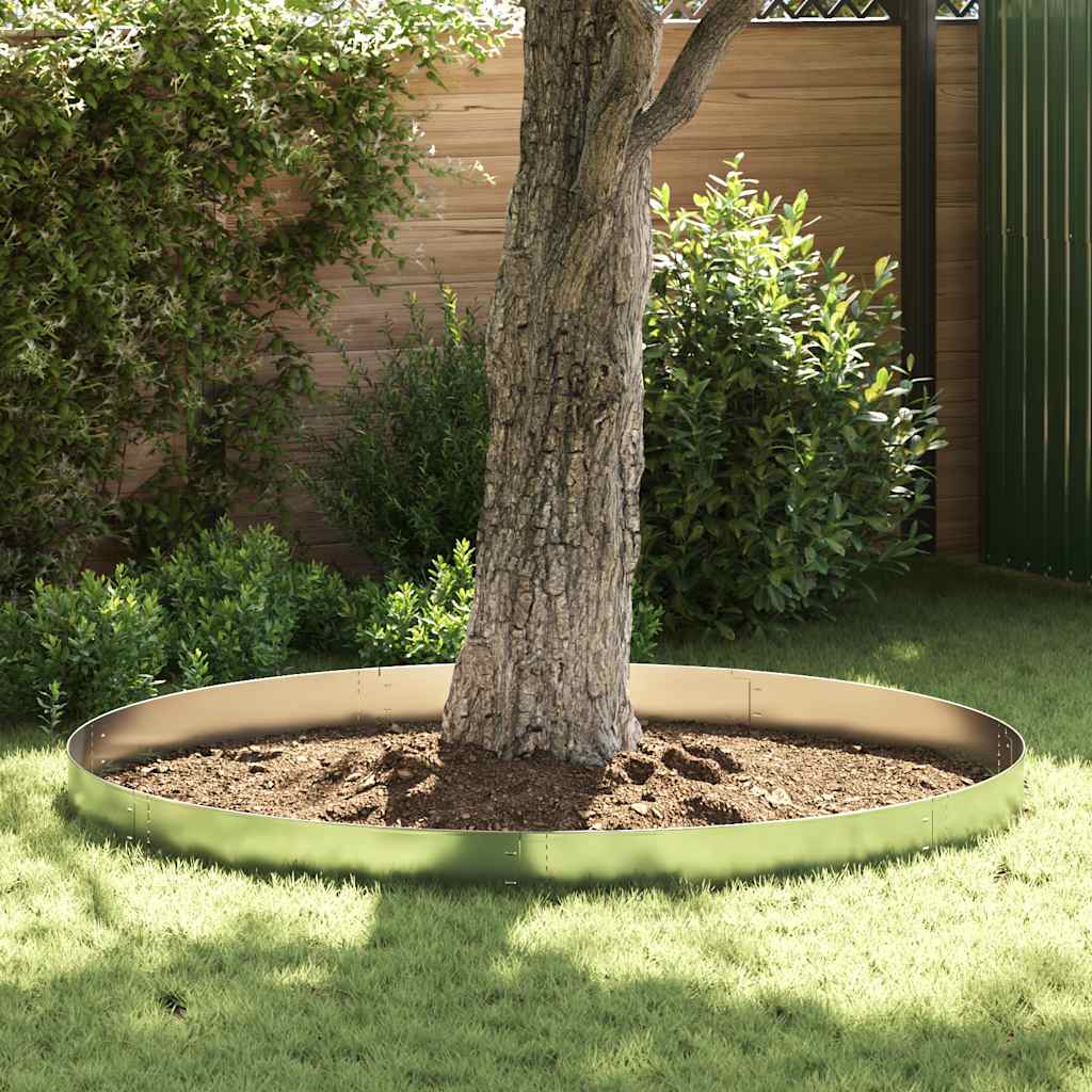 Vidaxl 20 St Grassboard Flexible 100x14 cm en acier galvanisé