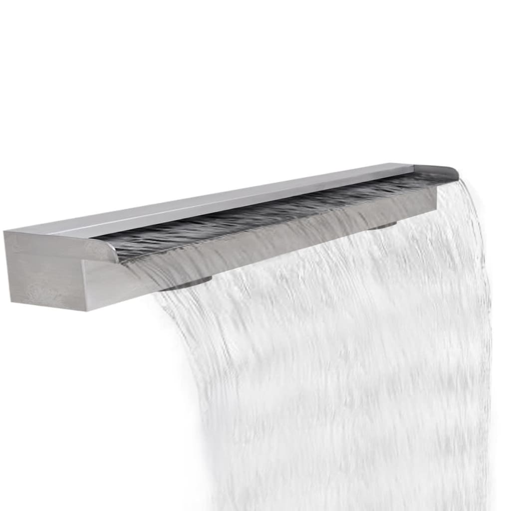 Vidaxl piscine cascade Rectangulaire 120 cm en acier inoxydable