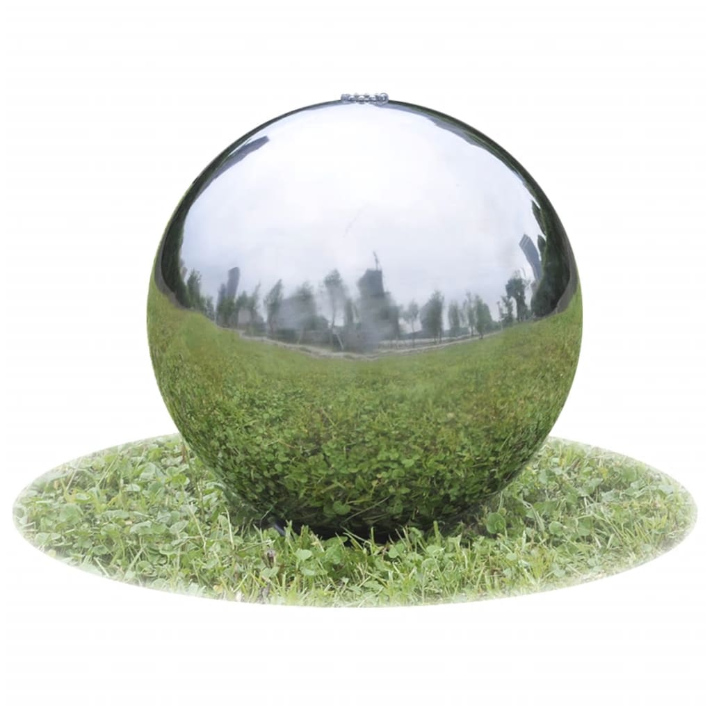 Fountaine de jardin vidaxl avec LEDS 20 cm en acier inoxydable
