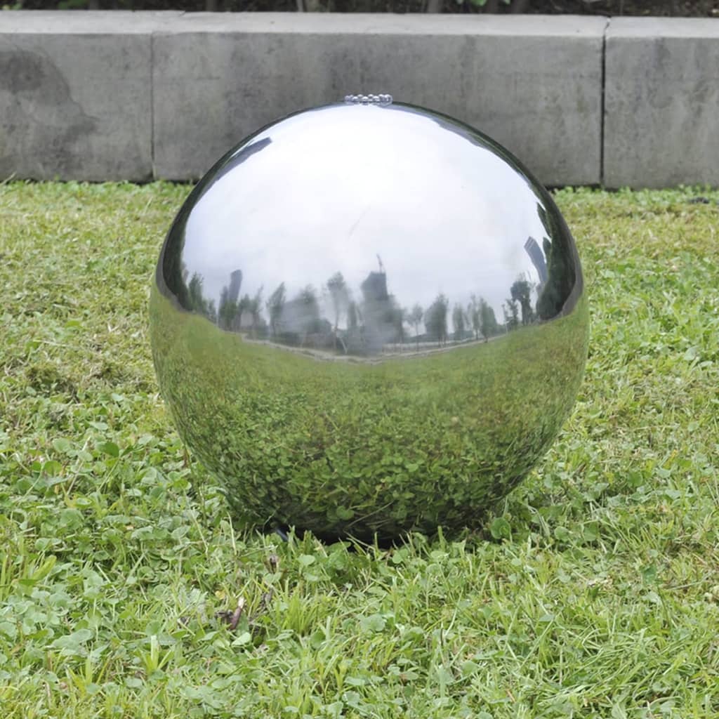 Fountaine de jardin vidaxl avec LEDS 40 cm en acier inoxydable