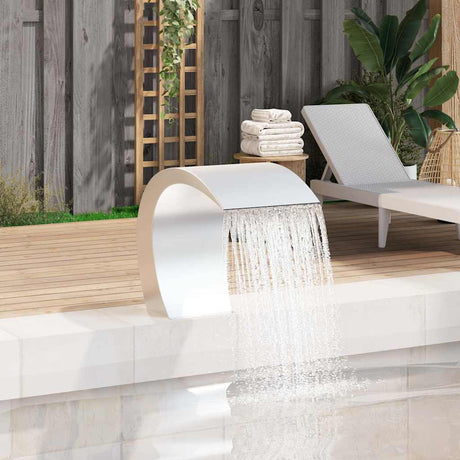 Vidaxl Piscine de natation cascade 45x30x60 cm en acier inoxydable