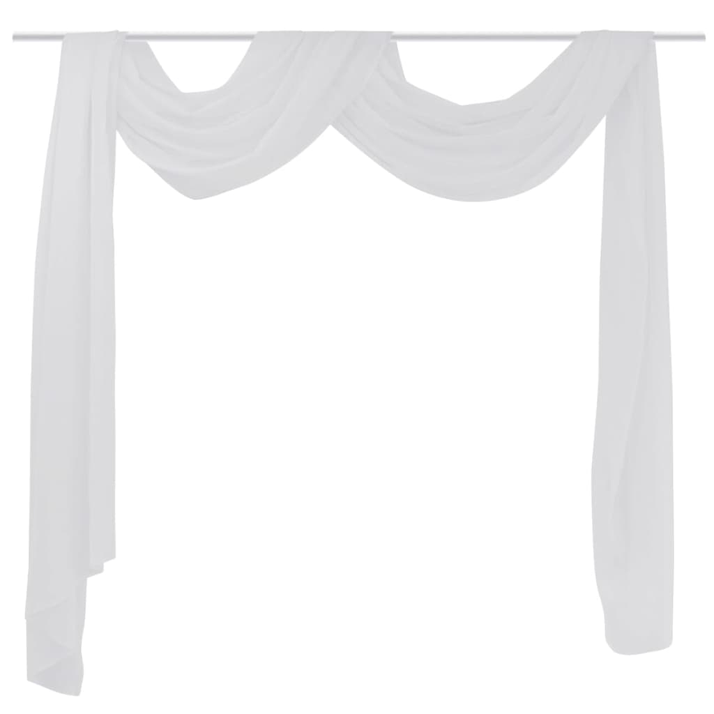 Vidaxl overgijn voile translucide 140 x 600 cm blanc