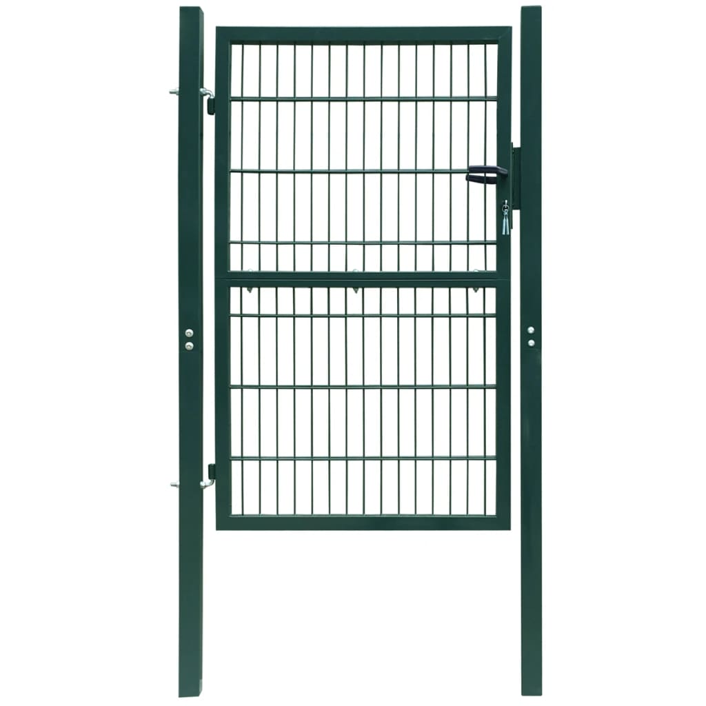 Vidaxl poort double tige bold (cheville) 106x190 cm vert