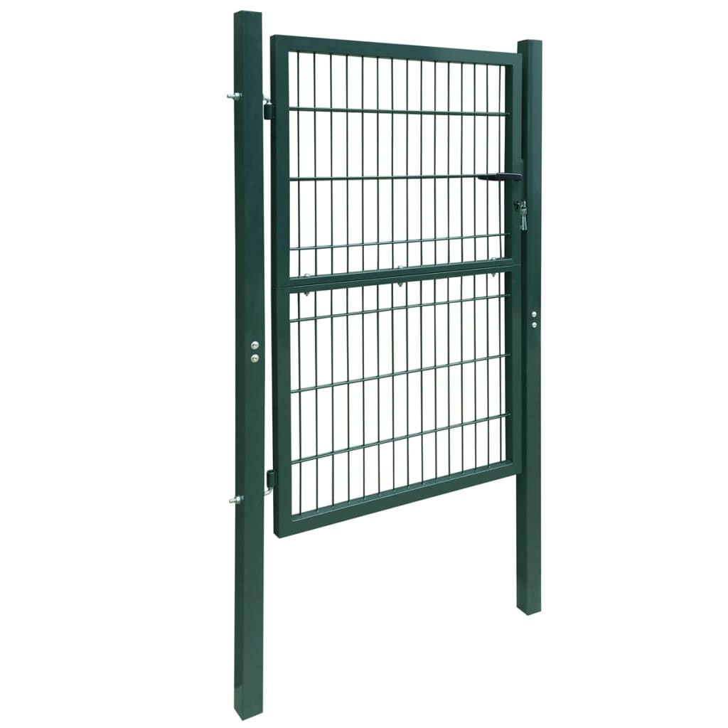 Vidaxl poort double tige bold (cheville) 106x190 cm vert