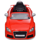 Vidaxl Children's Car Electric avec télécommande Audi TT RS Red