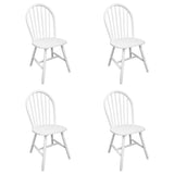 Vidaxl eetkamerstoelen 4 st massief rubberwood wit