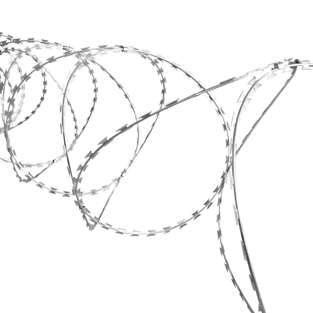 Vidaxl Scheermetstikkeldraad Concertina galvanisert stål 150 m