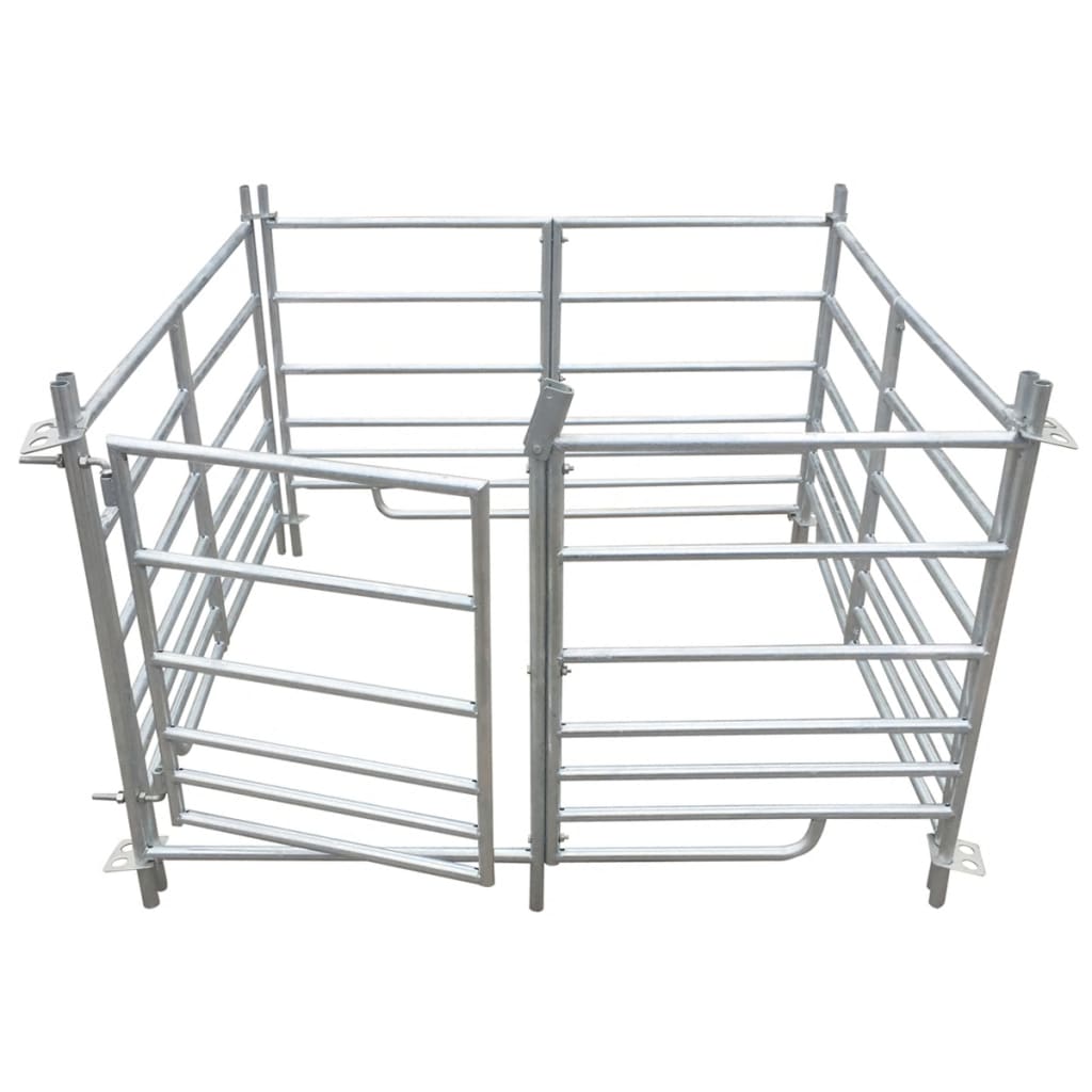 Vidaxl Schaapskooi 4 paneler 137x137x92 cm galvaniseret stål