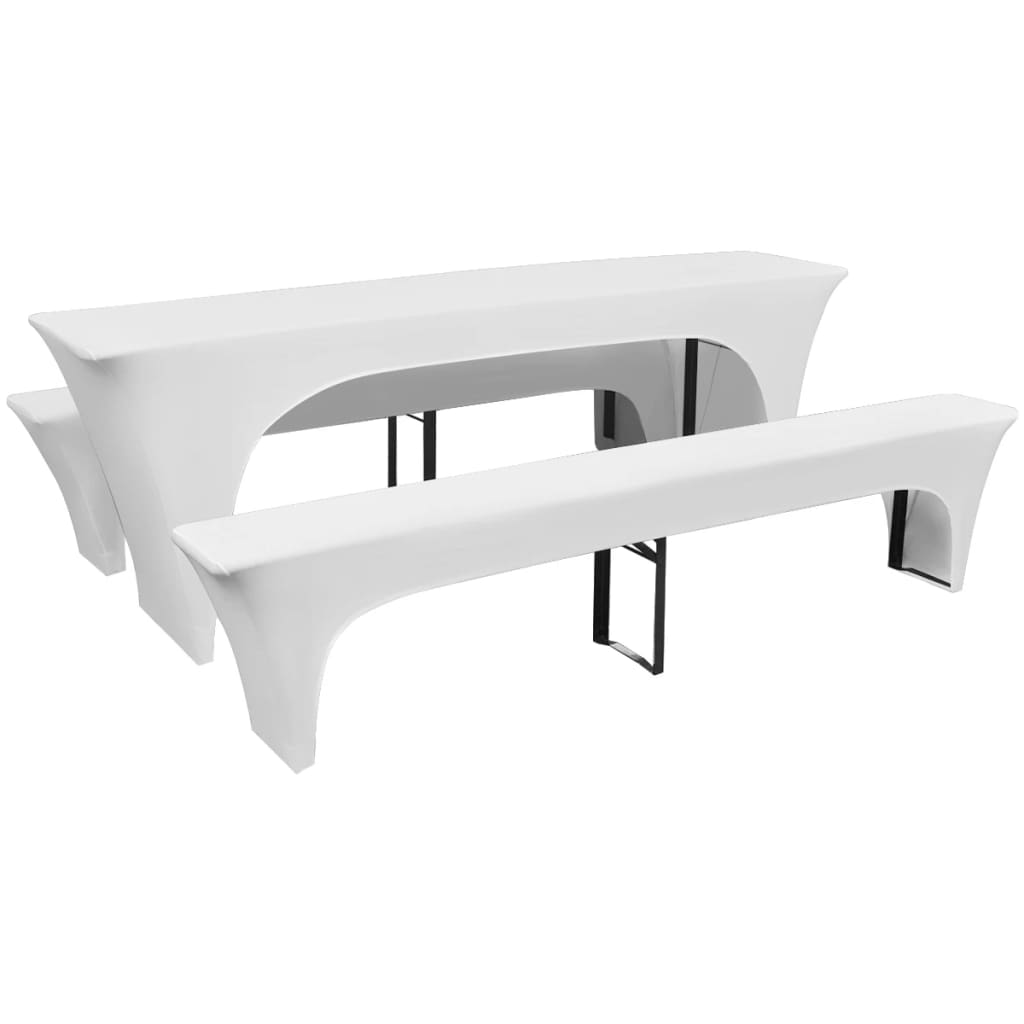 Couverture Vidaxl pour table de bière et bancs 225x50x80 cm