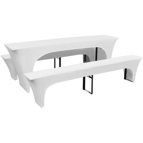 Couverture Vidaxl pour table de bière et bancs 225x50x80 cm