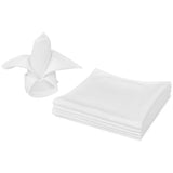 Vidaxl serviettes blanches 25 pièces 50 x 50 cm