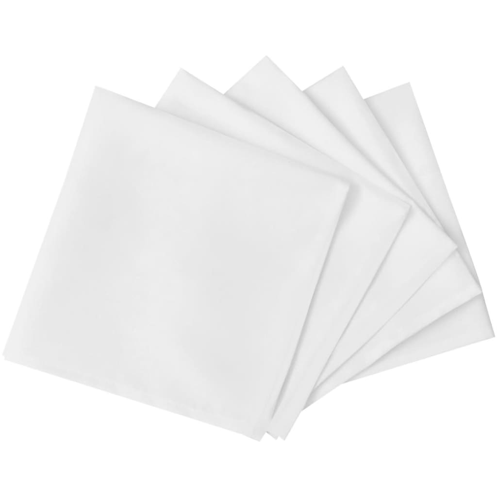 Vidaxl serviettes blanches 100 pièces 50 x 50 cm
