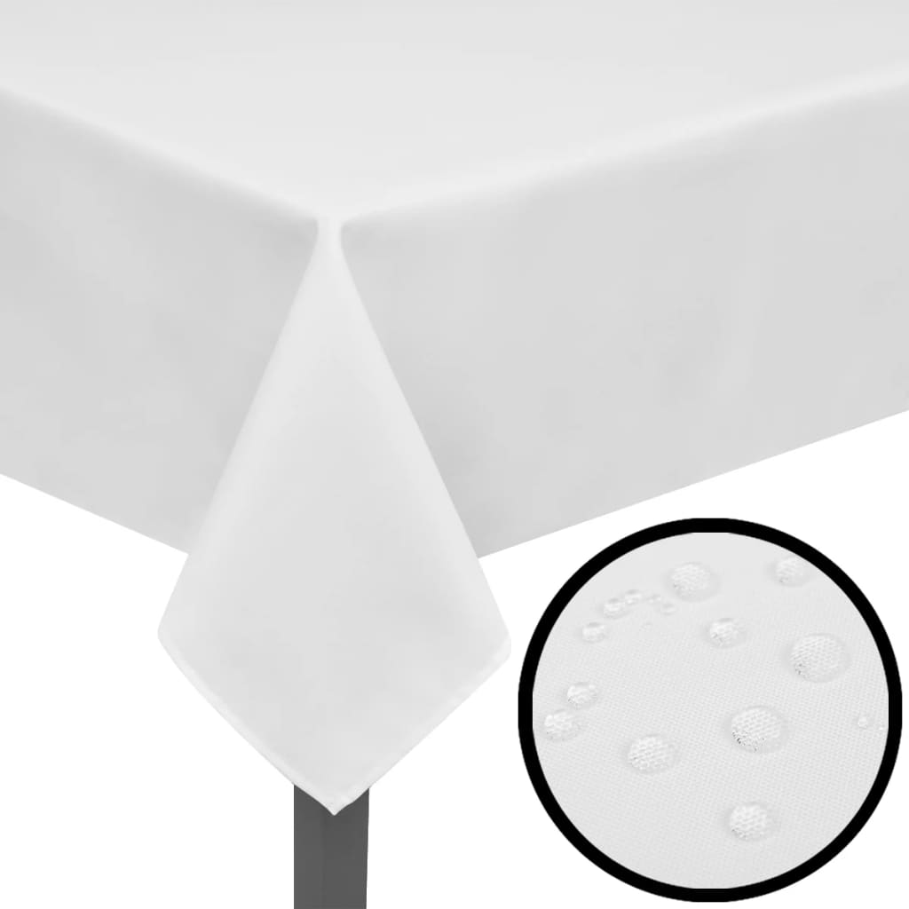 Vidaxl Tablecloths White 5 pieces 170 x 130 cm