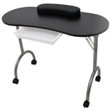 Vidaxl Manicuret Tablelable pliable avec des roues noires