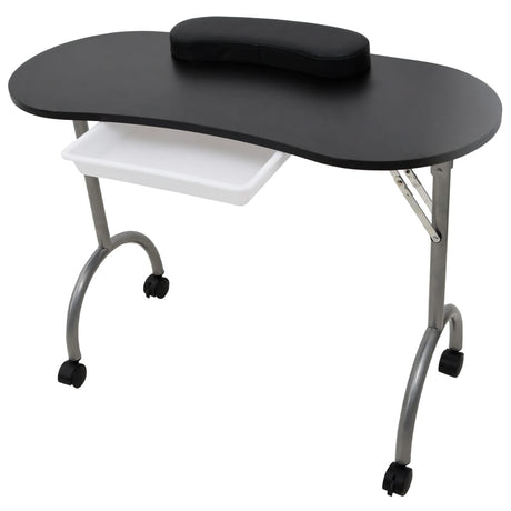 Vidaxl Manicuret Tablelable pliable avec des roues noires