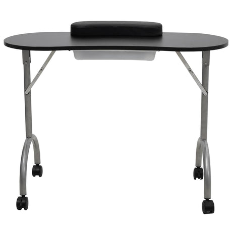Vidaxl Manicuret Tablelable pliable avec des roues noires