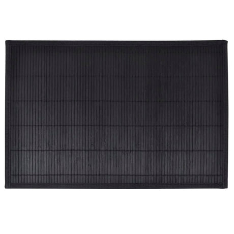 Vidaxl 6 Placemats Bamboo 30 x 45 cm noir