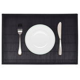 Vidaxl 6 Placemats Bamboo 30 x 45 cm noir