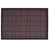 Vidaxl 6 Placemats Bamboo 30 x 45 cm dark brown