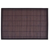 Vidaxl 6 Placemats Bamboo 30 x 45 cm brun foncé