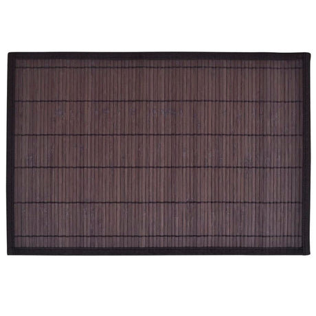 Vidaxl 6 Placemats Bamboo 30 x 45 cm brun foncé
