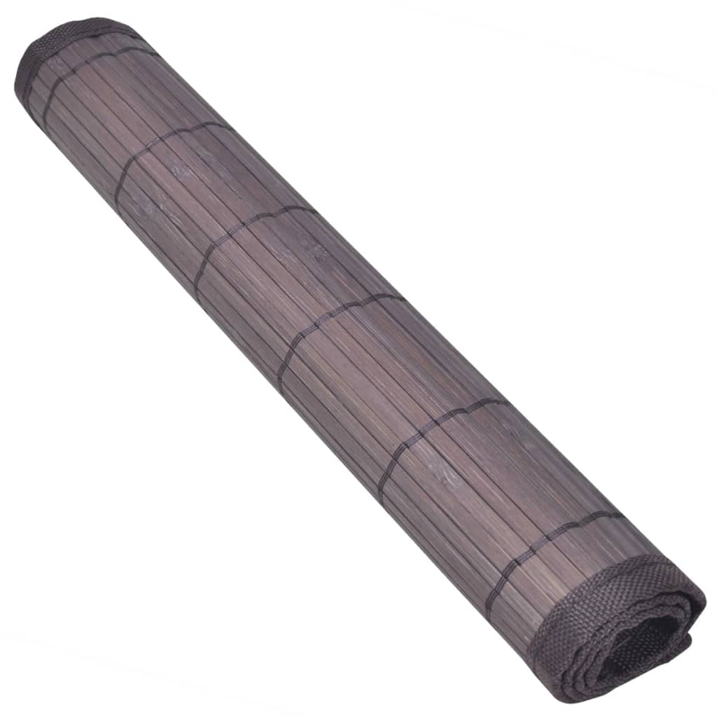 Vidaxl 6 Placemats Bamboo 30 x 45 cm dark brown