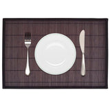 Vidaxl 6 Placemats Bamboo 30 x 45 cm dark brown