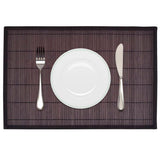 Vidaxl 6 Placemats Bamboo 30 x 45 cm brun foncé