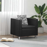 Vidaxl fauteuil kunstleer zwart