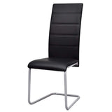 Vidaxl eetkamerstoelen 2 st kunstleer zwart