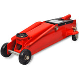 Vidaxl Raisons hydrauliques Low Profil 3 tonnes rouges