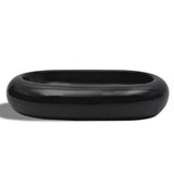 Vidaxl Washbasin, céramique, ovale, noir