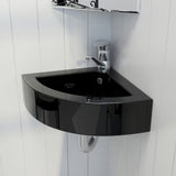 Vidaxl Washbasin con atterraggio 45x32x12.5 cm nero