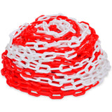 Chaîne de sécurité Vidaxl 30 m en plastique rouge et blanc