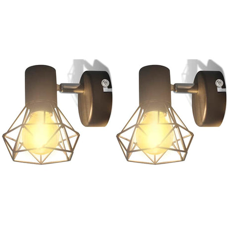 Vidaxl Wall Lamps 2 ST avec style industriel LED noir