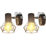Vidaxl Wall Lamps 2 ST avec style industriel LED noir