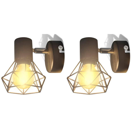 Vidaxl Wall Lamps 2 ST avec style industriel LED noir