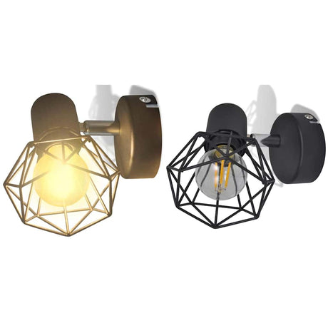 Vidaxl Wall Lamps 2 ST avec style industriel LED noir