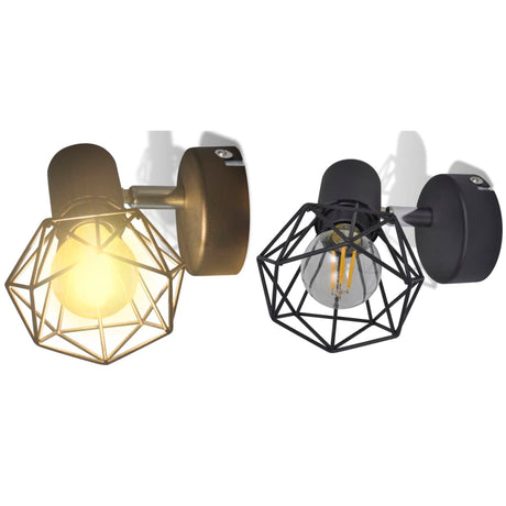 Vidaxl Wall Lamps 2 ST avec style industriel LED noir