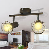 Vidaxl ceiling lamp with 2 LEDs Industrial style black