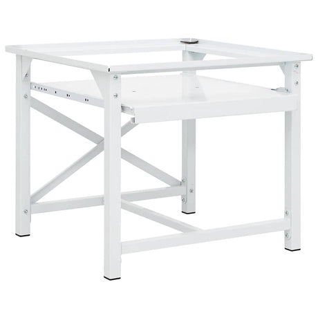 Vidaxl Washing Machineverhoger avec un étagère extensible blanc