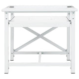 Vidaxl Washing Machineverhoger avec un étagère extensible blanc