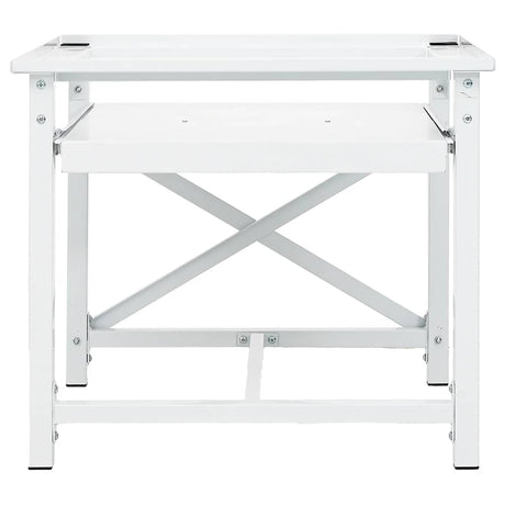 Vidaxl Washing Machineverhoger avec un étagère extensible blanc