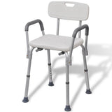 Chaise de douche vidaxl aluminium blanc