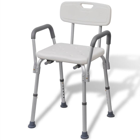 Chaise de douche vidaxl aluminium blanc