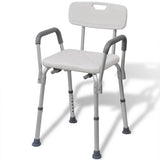 Chaise de douche vidaxl aluminium blanc