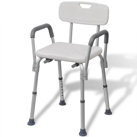 Chaise de douche vidaxl aluminium blanc